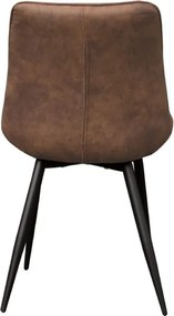 Eetkamerstoel - Loena - stof Cowboy retro lederlook taupe