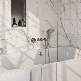 Brauer Stripe inbouw badkraan met badvulcombinatie en 3 standen handdouche RVS geborsteld PVD