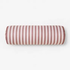 Cilinderkussen 15x50 Cm In Somalia-stof Wit Gardenia - Terracotta - Sklum
