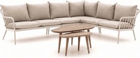 Hoek loungeset Manifesto  | 6 personen | Loungeset Beige | Hoekbank Aluminium | 280x214cm | Kees Smit Tuinmeubelen