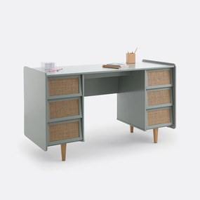 Bureau met dubbele sokkel en 6 lades, Kaya