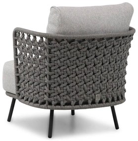 Loungestoel Aluminium/wicker Grijs-antraciet 4 Seasons Palacio