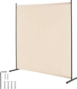 VEVOR Room Divider Enkelvoudig Paneel Scheidingswand, 1,8 m Privacy Scherm voor Binnengebruik, Scheidingswand voor Ruimteverdeling, Vrijstaande Room Divider voor Kantoor Slaapkamer Beige