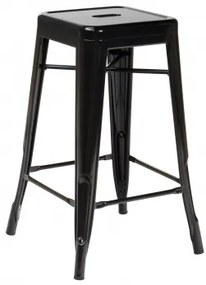 Stapelbare Hoge Krukken Set Van 2 In Staal Lix Zwart & ↑65 Cm - Sklum