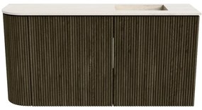 Mondiaz Joya DLux 80cm toiletmeubel ronding links shadow met wastafel faye rechts zonder kraangat meli