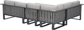 Garden Impressions Gabon - Brugge lounge dining set 5-delig - donker grijs