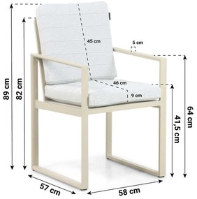 Tuinstoel Aluminium Taupe-naturel-bruin Lifestyle Garden Furniture Nuno