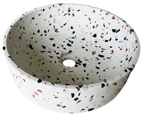 Saniclear Terrazzo waskom rond 38x13cm