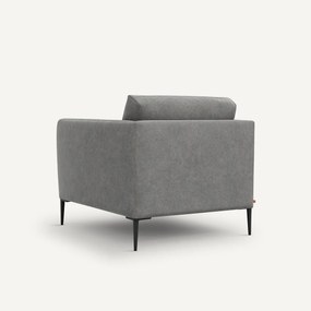 Fauteuil in stonewashed fluweel, Oscar E. Gallina