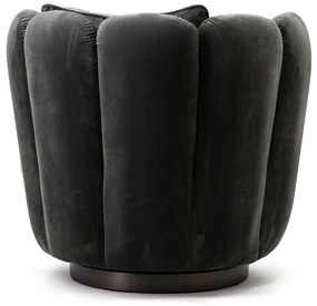 Eleonora Maria Draaibare Schelpfauteuil Grijs Velvet
