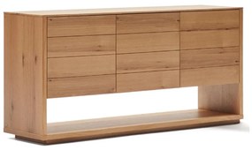 Kave Home Alguema Eiken Dressoir Met Deuren En Open Vak 150 Cm - 151x40x74cm.