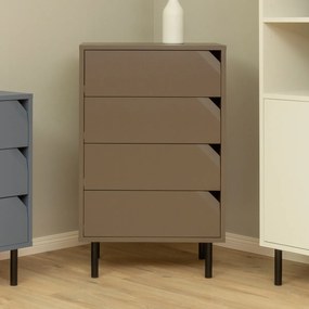 Tenzo Corner Smalle Wandkast Taupe - 60x43x96cm.