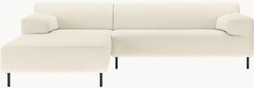 Ribfluwelen hoekbank freistil180, wit/zwart