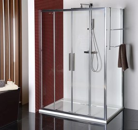 Polysan Lucis rechthoekige douchecabine met schuifdeur 150x90cm chroom