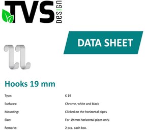 TVS Design radiator handdoekhaken wit