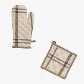 Ducase Ovenhandschoen En Doeken Set Beige – Crème - Sklum