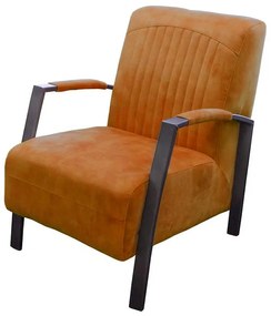 Industriële fauteuil Giulietta | velours Adore cognac 28 | 61 cm breed