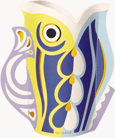 Handgemaakte decoratieve papier vaas Fish, H 17 cm