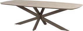 Nevada low dining tuintafel 250x105xH69 cm deens ovaal keramiek terre 4 Seasons Outdoor
