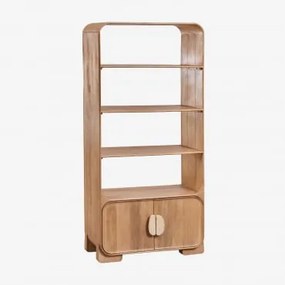 [*] Boekenkast ↑190 Cm Van Mangohout En Travertijn Kivalina Travertijn - Mangohout - Sklum