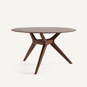 Ronde tafel in  massief notenhout, Maricielo