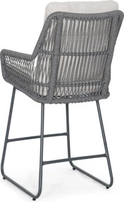 Barstoel Rope Grijs-antraciet Lifestyle Garden Furniture Vicente dining  antracite