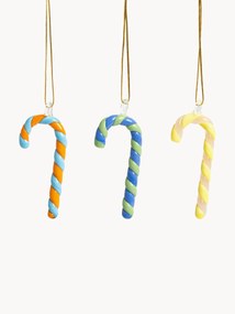 Handgemaakte kerstboomhangers Candy Cane, 3-delig