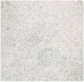 Handgetuft laagpolig wollen vloerkleed Azure