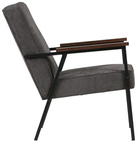 Woood Sally Retro Fauteuil Ribfluweel Grijs