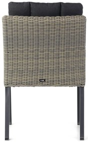 Tuinset Ronde Tuintafel 4 personen 120 cm Wicker Taupe  Garden Collections Oxbow/Rockville
