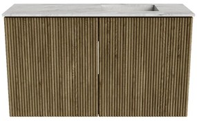 Mondiaz Joya DLux 70cm toiletmeubel dusk met wastafel faye rechts 1 kraangat glace