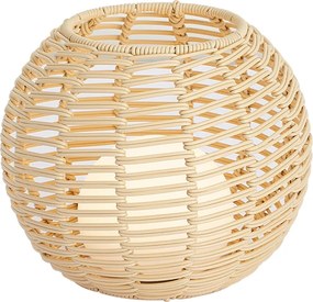Buiten tafellamp beige 25cm incl. LED oplaadbaar met USB-C IP44 - Oli