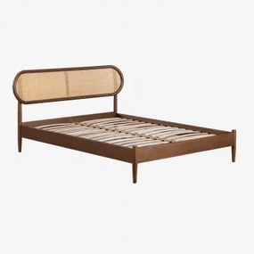 Houten Bed Fraser Donker Hout & 150 X 200 Cm - Sklum