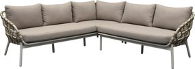 Montreal hoekbank loungeset 2 delig taupe rope