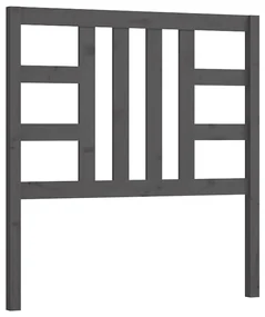 vidaXL Hoofdbord 106x4x100 cm massief grenenhout grijs
