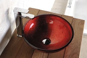 Sapho Murano glazen waskom 40cm rood