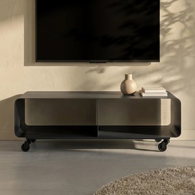 Verrijdbaar Tv-meubel Donkergrijs - 90x42x30cm.