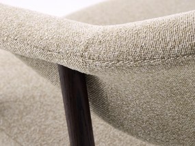 GARDA beige mélange (stof Lake 120) / eiken dark espresso - GESTOFFEERDE STOEL VOOR WOONKAMER/EETKAMER