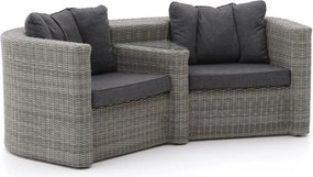 + 15% kassakorting | Loveseat Tuin Intenso | Wicker (vlechtwerk) | 2 personen | Tuinbank Grijs | 193cm | Incl. kussens | Kees Smit Tuinmeubelen