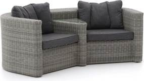 Loveseat Tuin Intenso | Wicker (vlechtwerk) | 2 personen | Tuinbank Grijs | 193cm | Incl. kussens | Kees Smit Tuinmeubelen