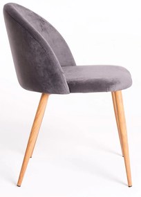 Set 4 fluwelen Vint Stoelen