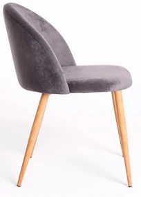 Set 4 fluwelen Vint Stoelen