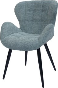 Eetkamerstoel - Simon - stof Fantasy geweven mineral blue