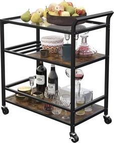 Nancy's Homer Keukenwagen - Keukentrolleys - Industriële Trolley - 75 x 40 x 86 cm (L x B x H)