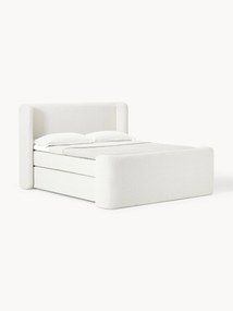 Bouclé boxspring bed Perla