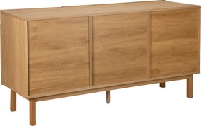 Eiken Dressoir Met 3D Vormen - 160x40x75cm.