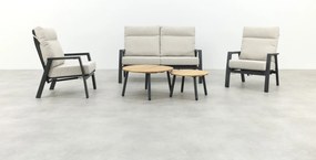 Lagos/Mindo stoel-bank loungeset 5-delig verstelbaar - Antraciet