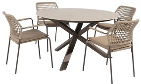 Taste by 4 Seasons stapelbare Barista tuinstoel terre Tuinset   bruin weerbestendig