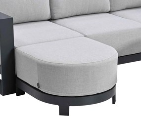 Garden Impressions Malakka loungeset 3-delig chaise longue - donker grijs