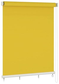 vidaXL Rolgordijn voor buiten 220x140 cm geel